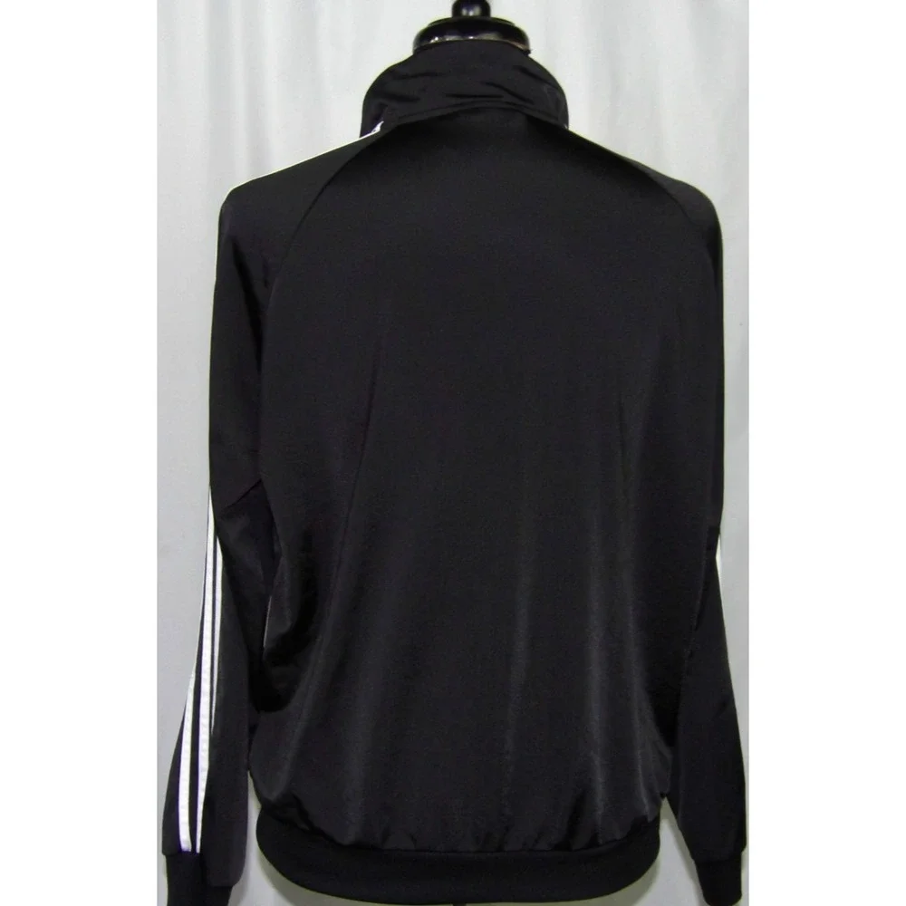 ADIDAS Zip-Up Black Striped Performance Athletic Track Jacket Men's Large